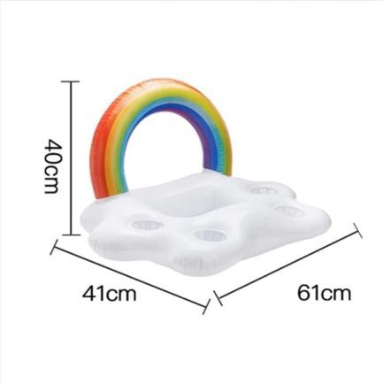 Rainbow cloud inflatable float for drink and ice