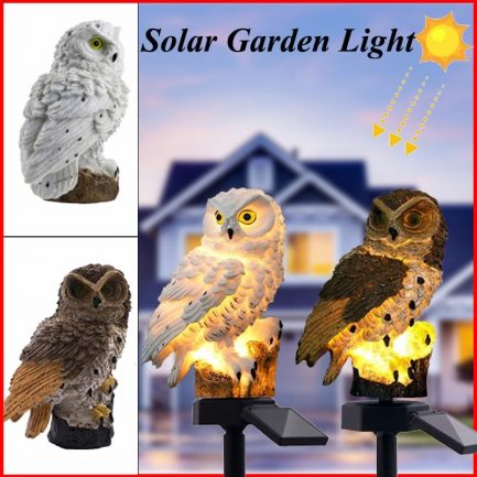 Solar porch light, owl garden solar lights, decorative waterproof