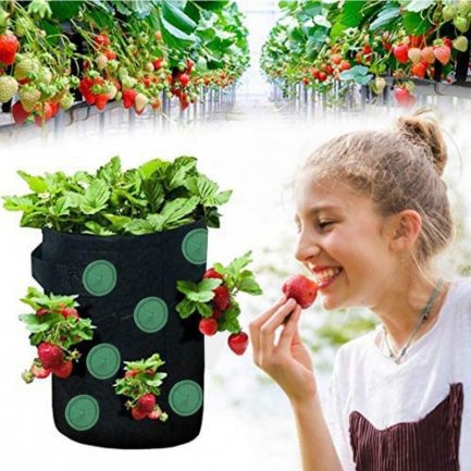 2/4pcs strawberry planter bags, for growing potatoes, outdoor vertical garden
