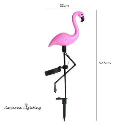 Led bird lamp flamingo, solar power light, waterproof