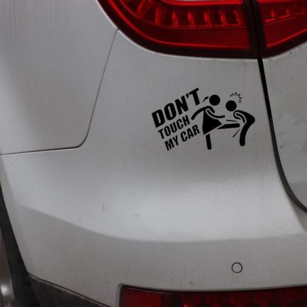 15.7x9.6cm, don’t touch my car, black/silver c26-0029