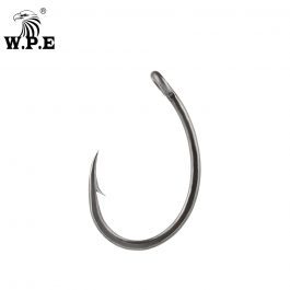 W.p.e 3pack/5pack, coating fishing hook 4/6/8#, wide gape curve shank