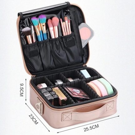 Female manicure makeup organizer luxury makeup bag brush tube professional make up beauty case brand travel mini cosmetic bag