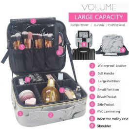 Female Manicure Makeup Organizer Luxury Makeup Bag Brush Tube Professional Make Up Beauty Case Brand Travel Mini Cosmetic Bag