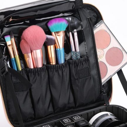 Female manicure makeup organizer luxury makeup bag brush tube professional make up beauty case brand travel mini cosmetic bag