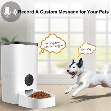 Video/wifi/button version, 4l/6l smart automatic pet feeder, remote control and timer