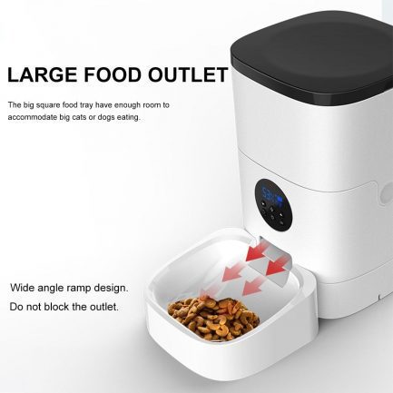 Video/wifi/button version, 4l/6l smart automatic pet feeder, remote control and timer
