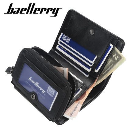 2021 new leather men wallets, high quality zipper, short desigh, card holder male purse