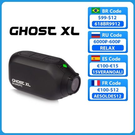 Drift ghost xl, waterproof action camera with ipx7, 1080p video, 8 hours battery life