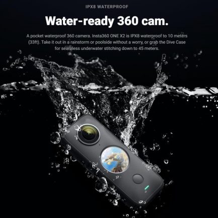 Insta360 one x2, 5.7k vr video 10m, waterproof, 360 one x2, panorama underwater, helmet pro