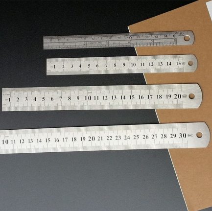 Sewing foot 15-30cm stainless steel metal straight ruler, measuring tool