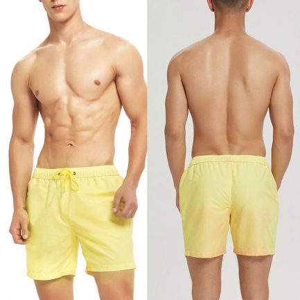 Beach shorts men, magical color change, quick dry