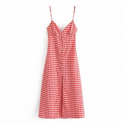 Za 2021, strappy gingham summer, sexy sleeveless backless