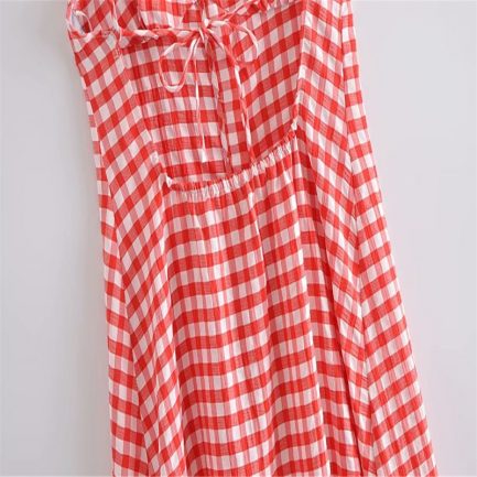 Za 2021, strappy gingham summer, sexy sleeveless backless