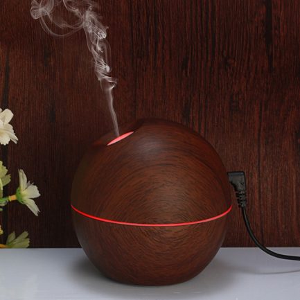 130ml usb aroma essential oil diffuser, ultrasonic mist humidifier air, 7 color change led