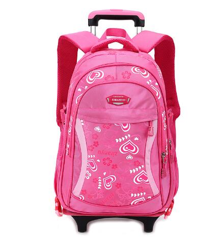 Kid’s rolling  bag school, trolley backpack, girls backpack on wheels, girl’s trolley school