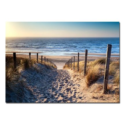Modern landscape canvas printing, ocean beach sea road