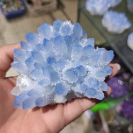 300-700g, Rare Beautiful, blue Ghost phantom Quartz, Crystal Cluster Specimen