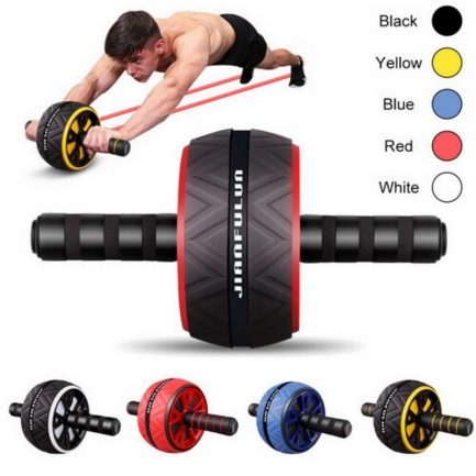 Double wheeled abdominal press, crossfit home gym