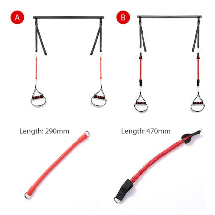 Resistance band with strength, training bar for men and women, rubber loop tube,