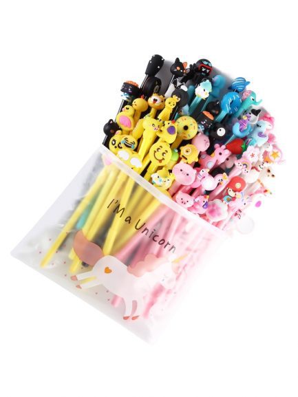 20pcs/set gel pen unicorn, school stationery suppliers