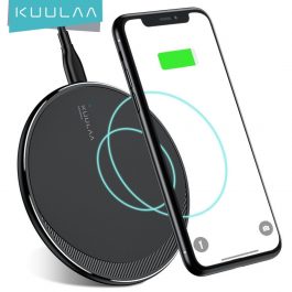 KUULAA Qi Wireless Charger For iPhone and Samsung, Max 10W Fast Wireless Charging, USB Charger Pad