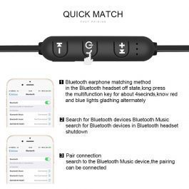 Bluetooth 5.0 Wireless Headset, Stereo, Sports, Magnetic