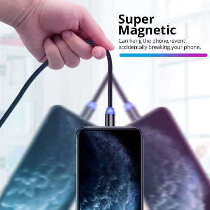 Magnetic charging cable, black or red, of all types to choose from