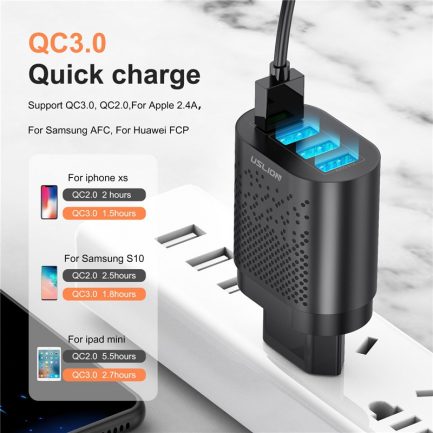 Usb quik  charger 3a 3.0, eu/us plug, fast wall chargers