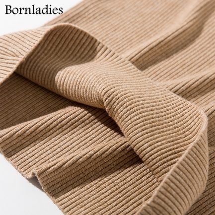 Bornladies 2021 basic turtleneck women sweaters, autumn or winter, tops slim  soft and warm pull