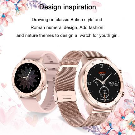 Full touch smart watch for women, waterproof bracelet, ecg heart rate and sleep monitoring
