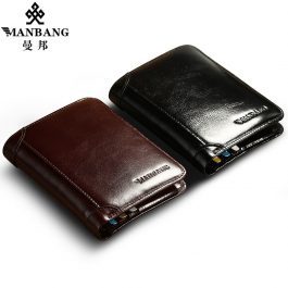 ManBang Classic Style Wallet, Genuine Leather, Card Holder, High Quality