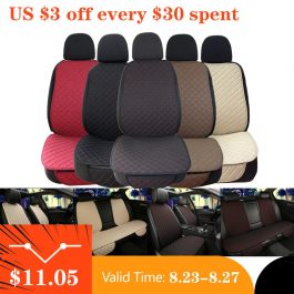 Large Flax Car Seat Cover, Protector Linen, Seat Cushion Protection