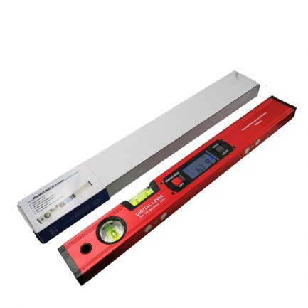 Digital protractor, electronic inclinometer, 360 degree level, 400mm angle test