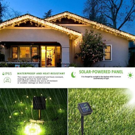 Waterproof 50/100/200/330 led solar light, for holiday party, christmas .