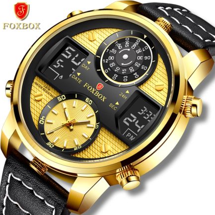 Lige foxbox business watch for men. luxury quartz wristwatch