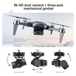 RG106 Profesional Drone 8k, GPS Range 3km, Quadcopter with Dual Camera, Gimbal 3 Axis