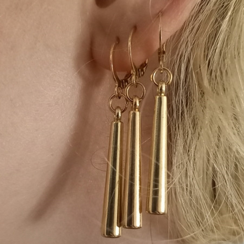 3pcs/set roronoa zoro earrings, gold color, small geometric